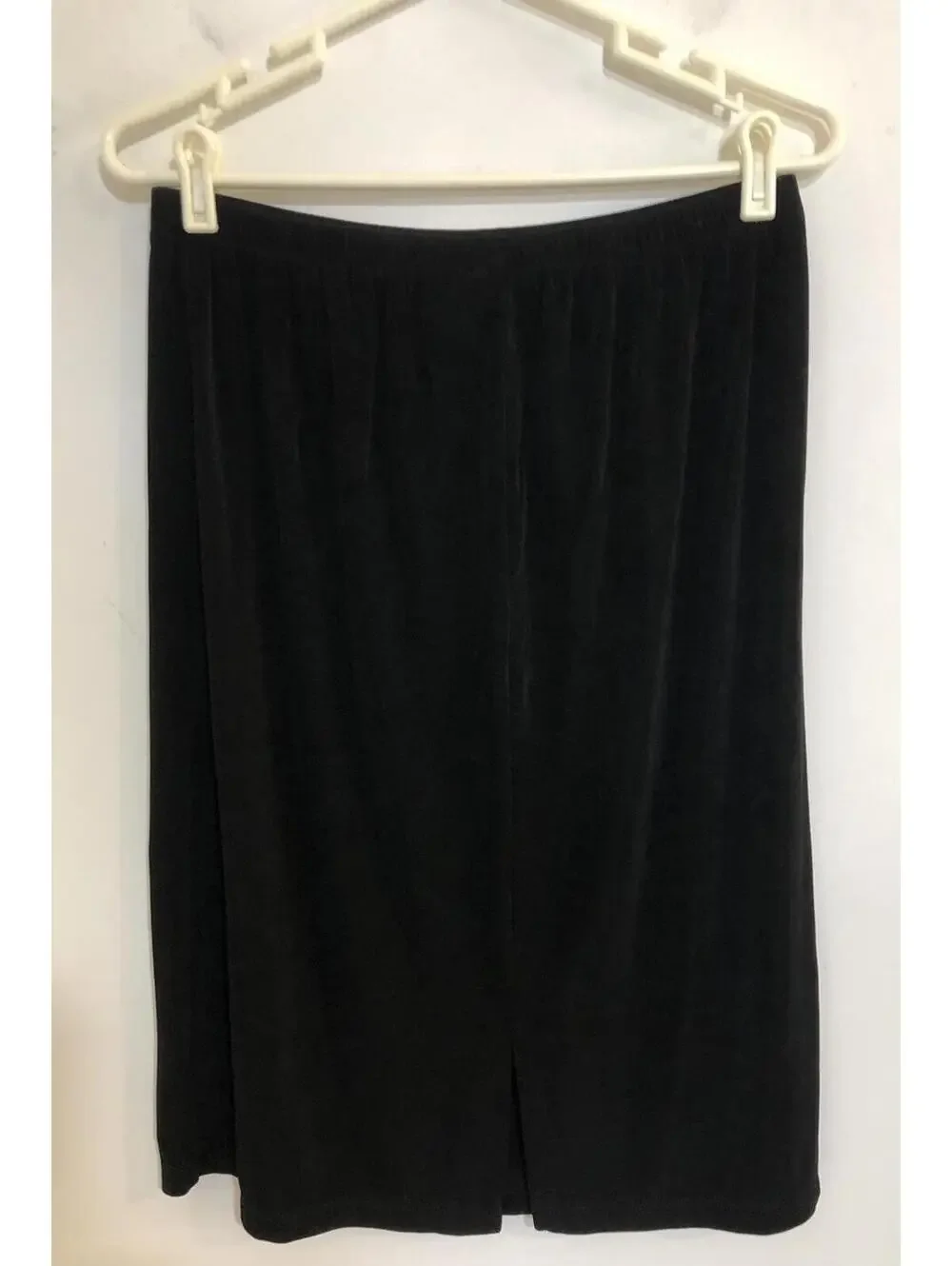 Citiknits Womens Large Black Skirt Elastic Waist Travel Stretch No Iron